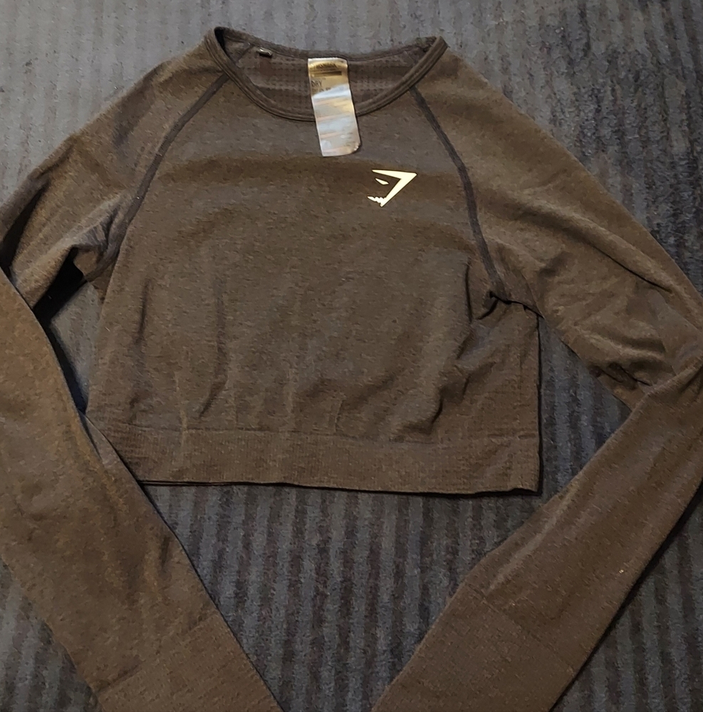Gymshark Crop Long Sleeve Top Size M